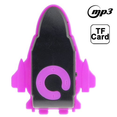 Portable Mini Plane MP3 Music Speaker with TF Card Slot (Purple) - Click Image to Close